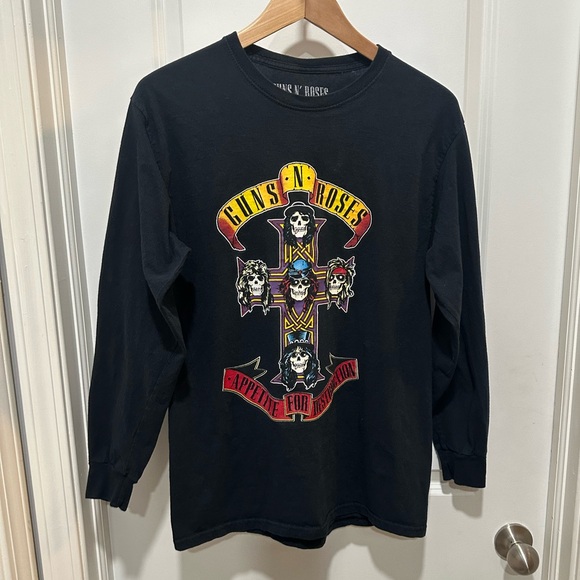 Guns n Roses Appetite For Destruction Long Sleeve Cotton T-Shirt Black Medium - Picture 7 of 7